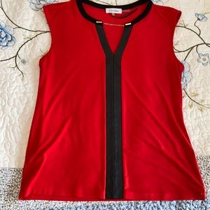 Only worn once red calvin klein top